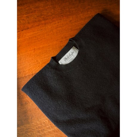 Olde H & Daughter AGED CASHMERE PLAIN STITCH CREW NECK P/O