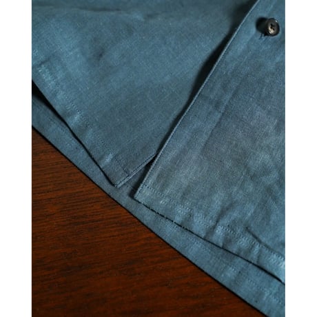 THE CLASIK CLASSIC LINEN POPLINE SHARK COLLAR SHIRT