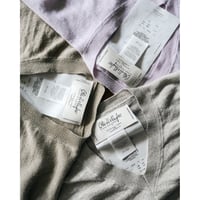 Olde H&Daughter LINEN SILK PLAIN STITCH V NECK L/S
