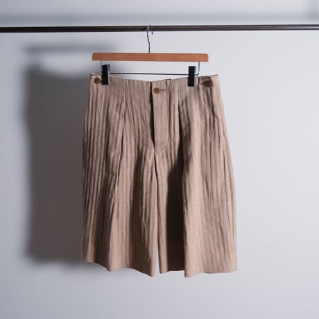 LEA BOBERG A.P. SHORTS - JAPANESE VINTAGE LINEN HERRINGBONE