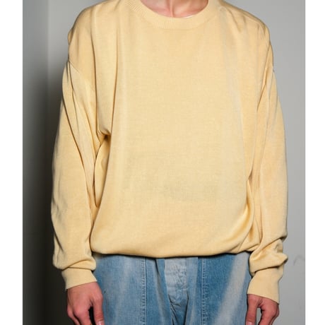 Olde H & Daughter Ex. GOLDEN SILK PLAIN STITCH CREW NECK