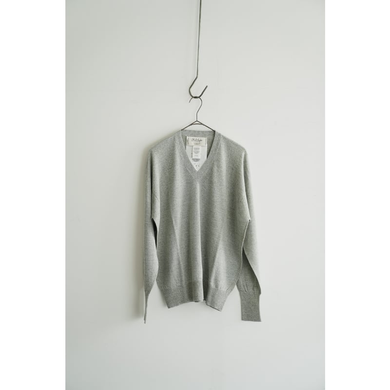 Olde H&Daughter LINEN SILK PLAIN STITCH V NECK