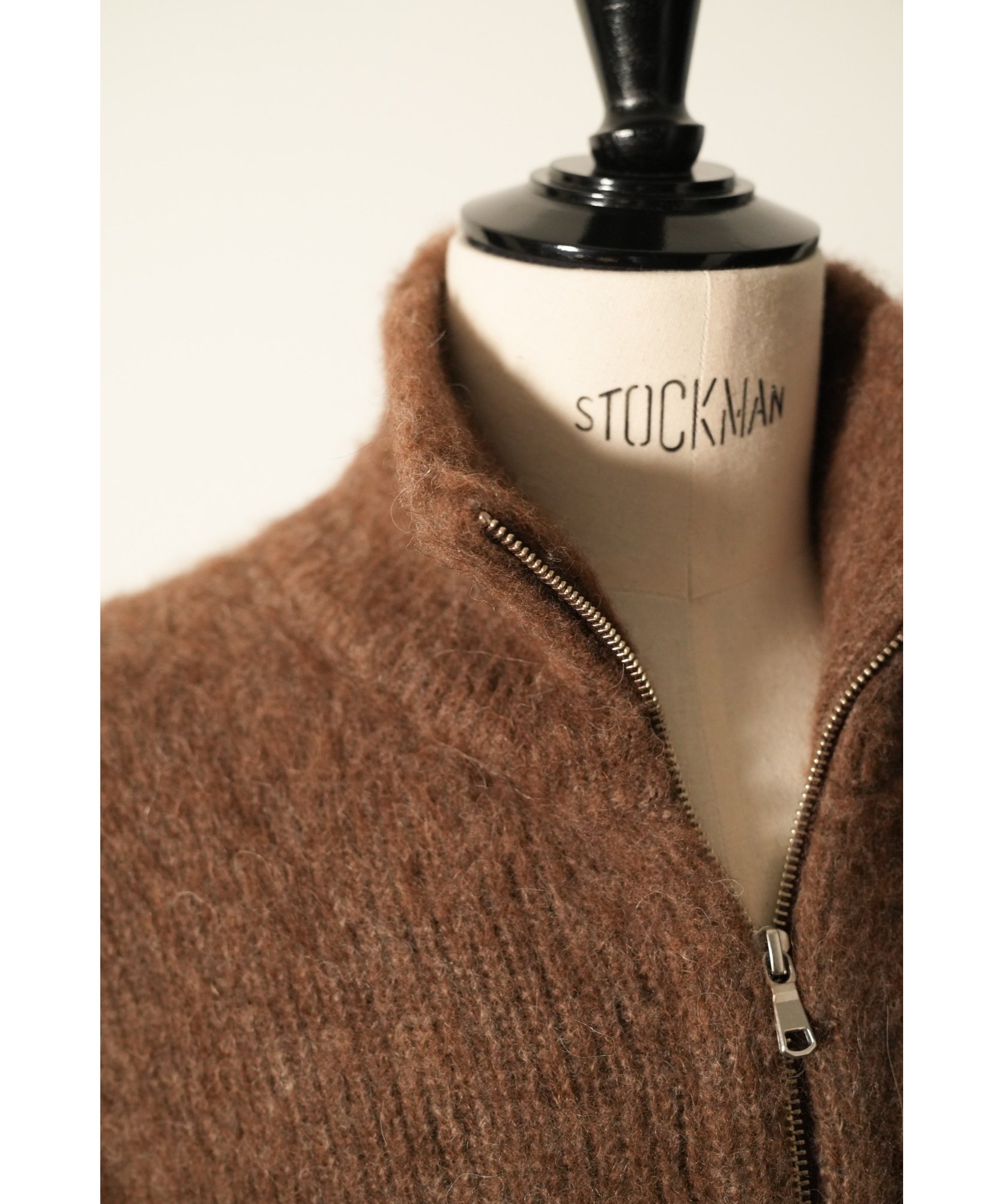 MAATEE&SONS RBALPACA-CASHMERE/MINK 畦ひょっとこ起毛ZIP