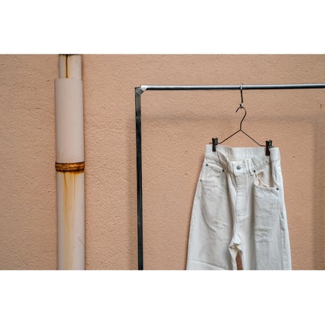 ANCELLM Ex. DAMAGE DENIM STRAIGHT 5P PANTS