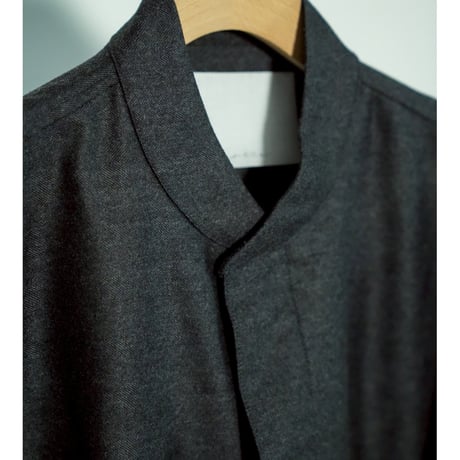 nonnotte "Shadow Herringbone" Draping New Bias Sleeve Blouson