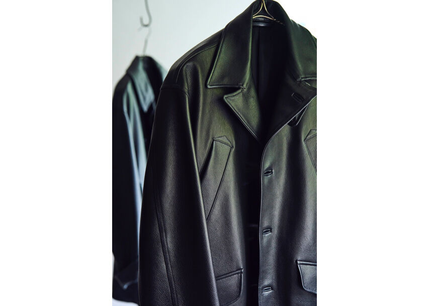 MAATEE&SONS LAMB LEATHER ARMY JACKET