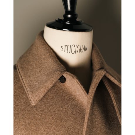 MAATEE&SONS CASHMERE/MINK BAL COLLAR HALF COAT