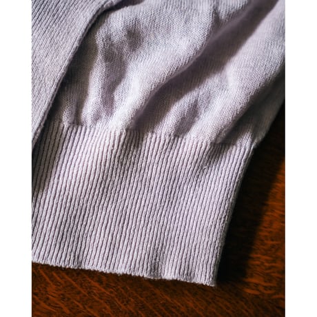 Olde H&Daughter LINEN SILK PLAIN STITCH V NECK L/S
