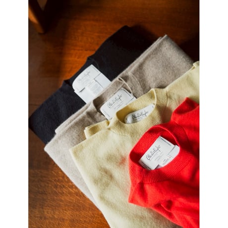 Olde H & Daughter AGED CASHMERE PLAIN STITCH CREW NECK P/O