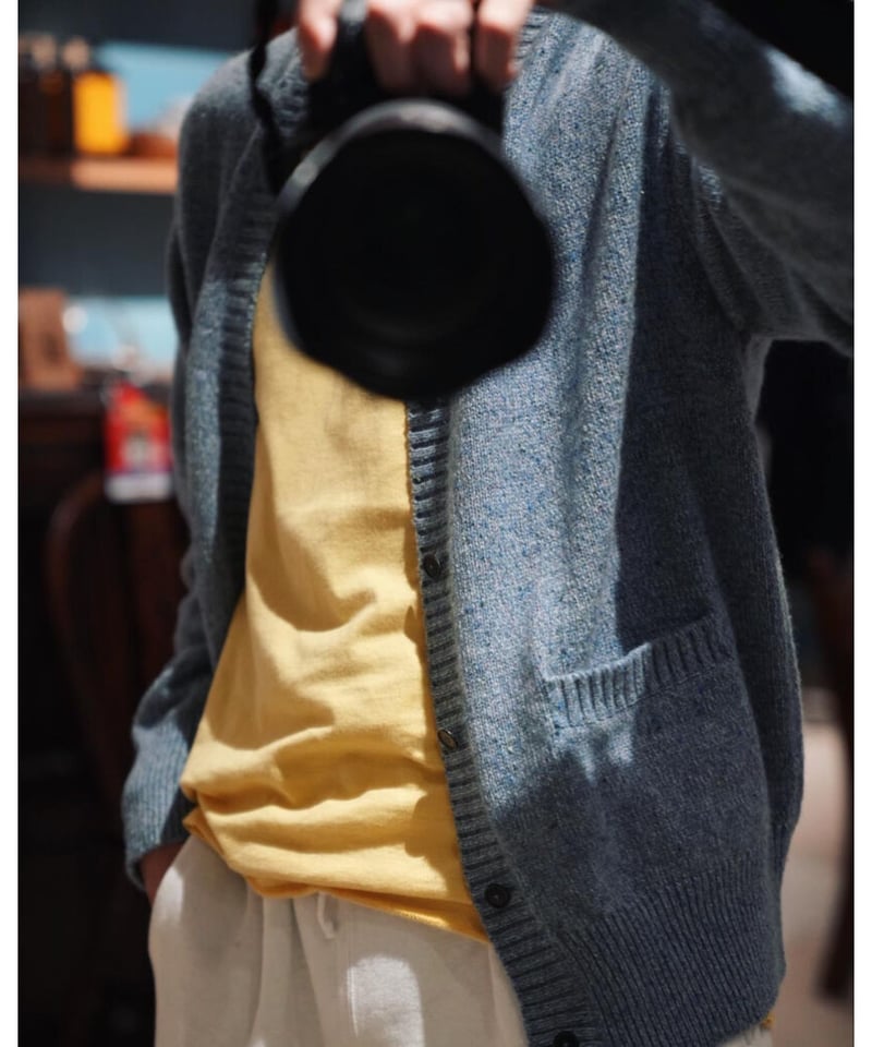 MAATEE&SONS Ex. COLOR NEP CASHMERE CARDIGAN | M MAATEE&SONS Ex. COLOR NEP CASHMERE CARDIGAN | M