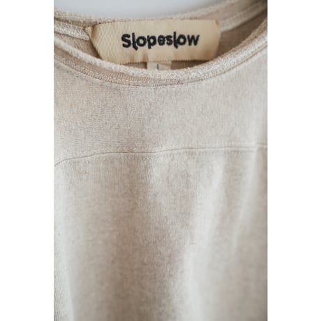 slopeslow  Cotton/Linen Light French terry Crew Neck