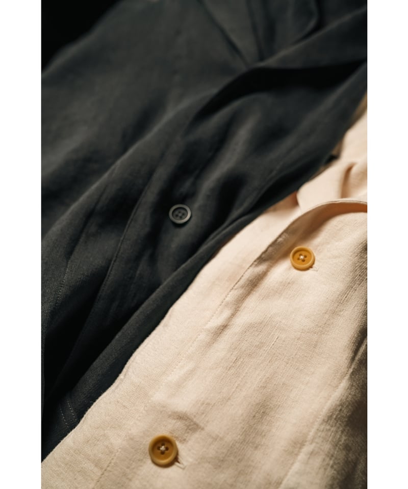 新品 MAATEE&SONS シャツジャケット リネンシルク 二重織 サイズ1 MAATEE＆SONS シャツ ジャケット リネンシルク 二重織 , Chacoal
