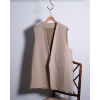 LEA BOBERG D.W. VEST - JAPANESE VINTAGE LINEN HERRINGBONE