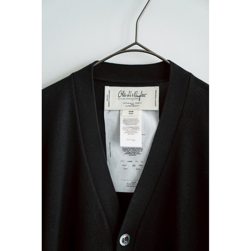 【希少】Olde H&Daughter STITCHES CARDIGAN Olde H & Daughter SILK PLAIN STITCH CARDIGAN |
