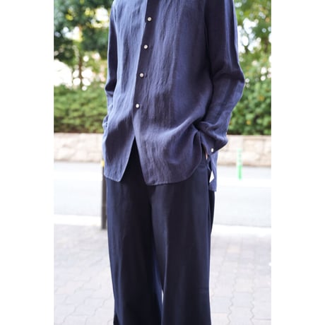 Aquellos Ojos Verdes  Ex. BISHU crepe Classic open collar shirt