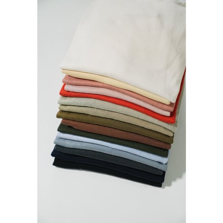 【more variation】Olde H & Daughter SILK PLAIN STITCH CREW NECK P/O