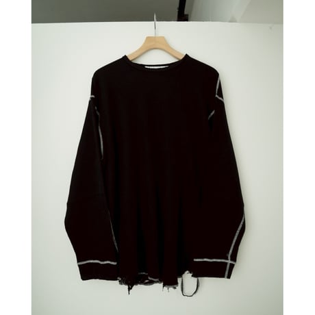 ANCELLM DAMEGE WAFFLE CREW LS T-SHIRT