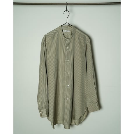 MAATEE&SONS Si/C STRIPE BAND COLLAR SHIRTS