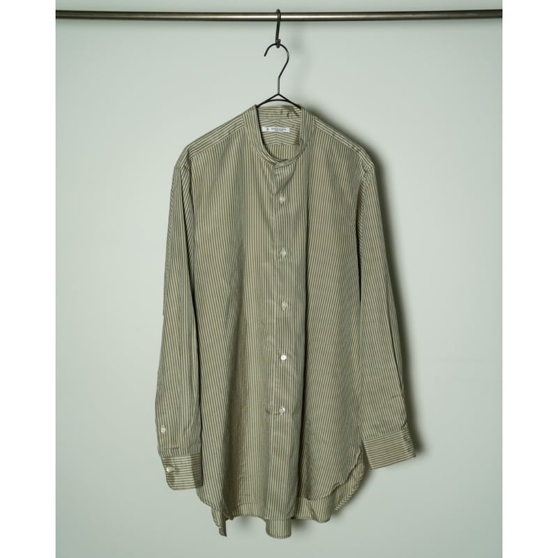 MAATEE&SONS Si/C STRIPE BAND COLLAR SHIRTS | Mu