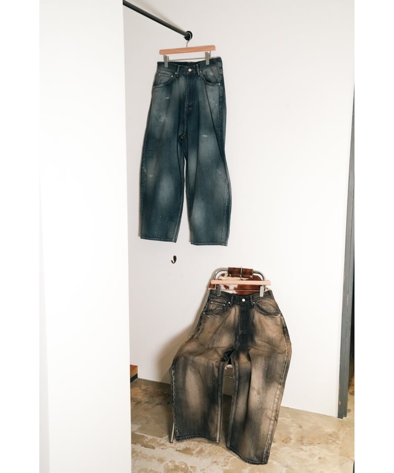 ANCELLM AGING WIDE DENIM 5P PANTS | MusterWerk ANCELLM AGING WIDE DENIM 5P PANTS | MusterWerk