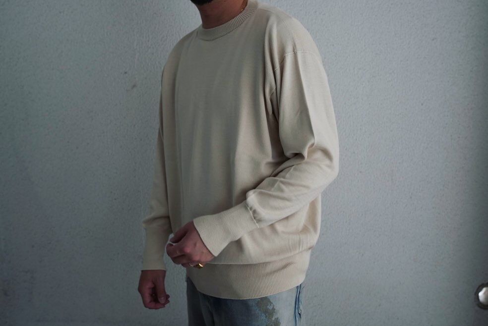 Olde H & Daughter SILK PLAIN STITCH CREW NECK K