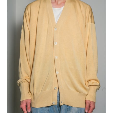 Olde H & Daughter Ex. GOLDEN SILK PLAIN STITCH CARDIGAN