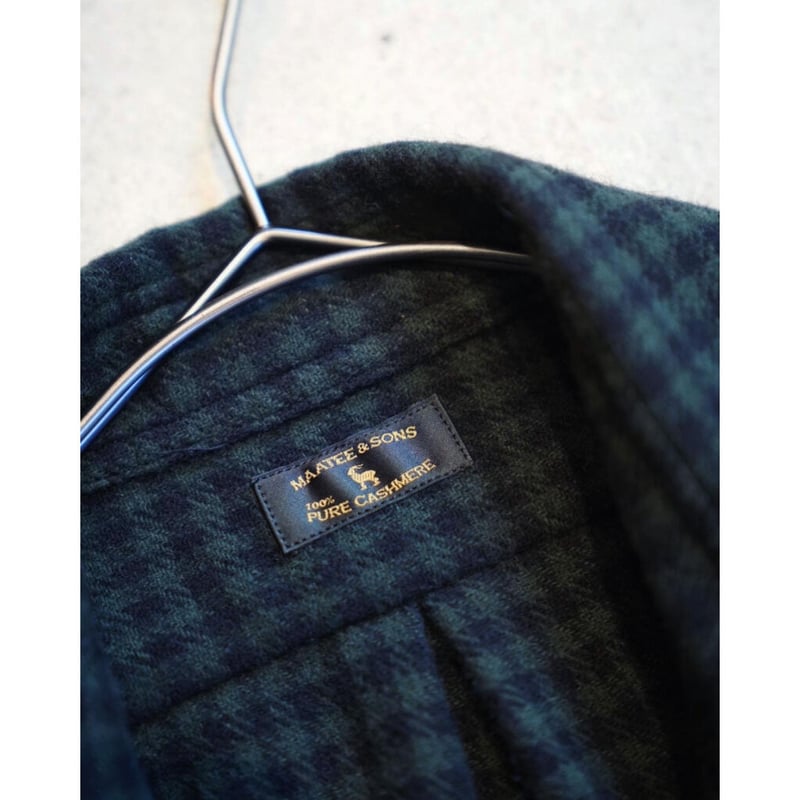MAATEE&SONS Ex. CASHMERE GINGHAM WORK SHIRT | M