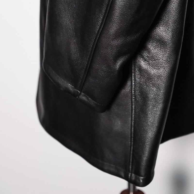 MAATEE&SONS LAMB LEATHER CAR COAT 裏CASHMERE | M