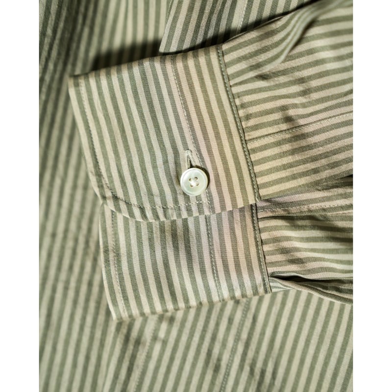 MAATEE&SONS Si/C STRIPE BAND COLLAR SHIRTS | Mu