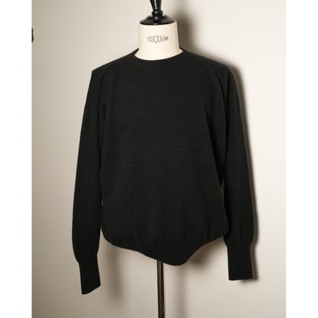 Olde H & Daughter AGED CASHMERE PLAIN STITCH CARDIGAN / CREW NECK P/O