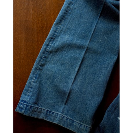 RAINMAKER Ex. PAINTED DENIM SEMI FLARED TROUSERS