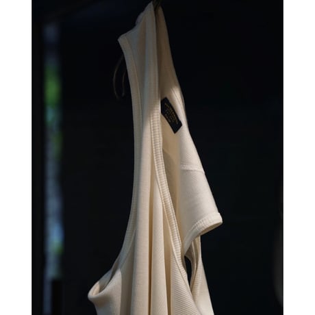 MAATEE&SONS Ex. WASHABLE SILK RIB TANK TOP