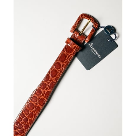 Anderson's Ex. WRAPPED-BUCKLE CROCODILE BELT