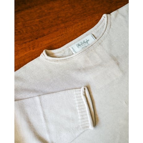 Olde H&Daughter "JYARI-JYARI SILK" BOAT NECK P/O