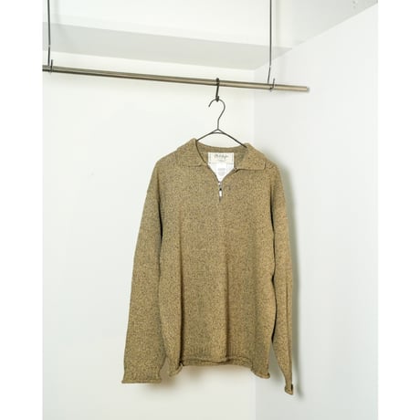 Olde H&Daughter SILK COTTON HALF ZIP P/O