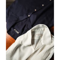 Aquellos Ojos Verdes "Luxe Linen" Classic open collar shirt