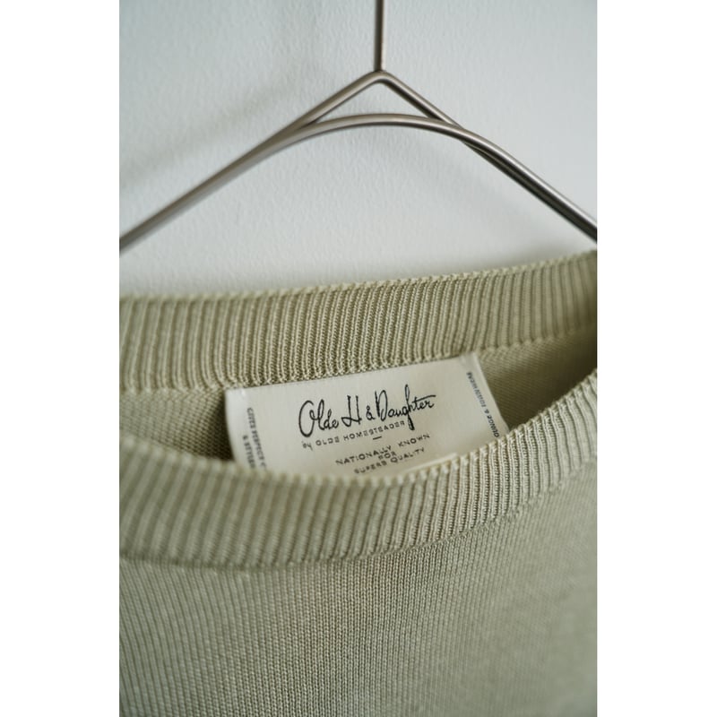 Olde H & Daughter SILK PLAIN STITCH CREW NECK P