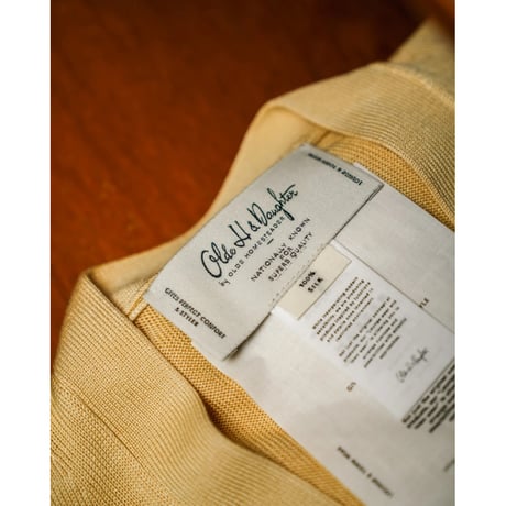 Olde H & Daughter Ex. GOLDEN SILK PLAIN STITCH CARDIGAN