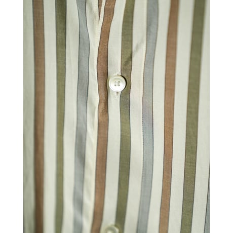 MAATEE&SONS Si/C STRIPE BAND COLLAR SHIRTS