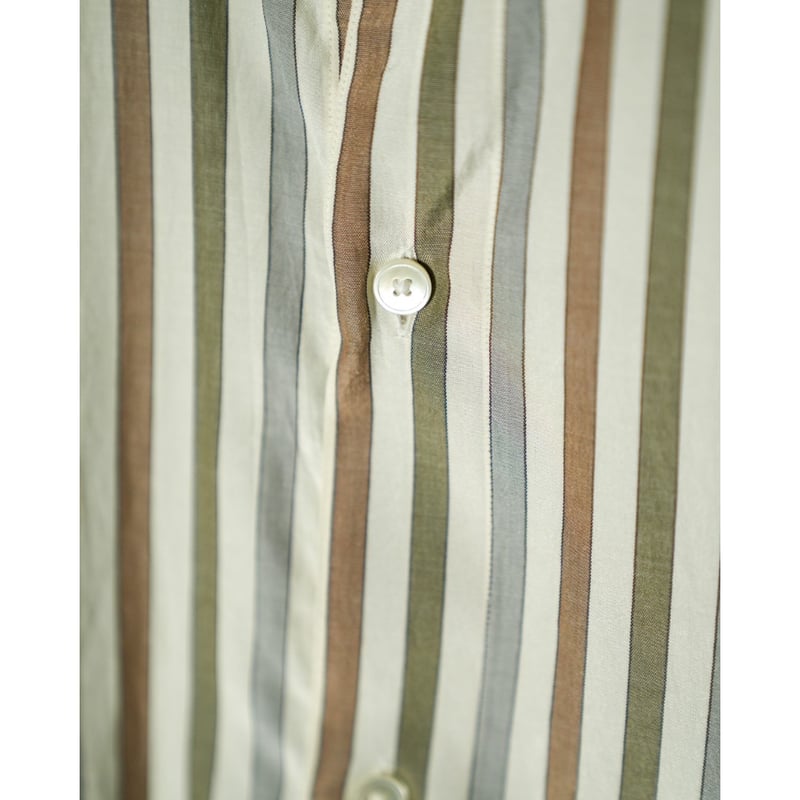 MAATEE&SONS Si/C STRIPE BAND COLLAR SHIRTS | Mu