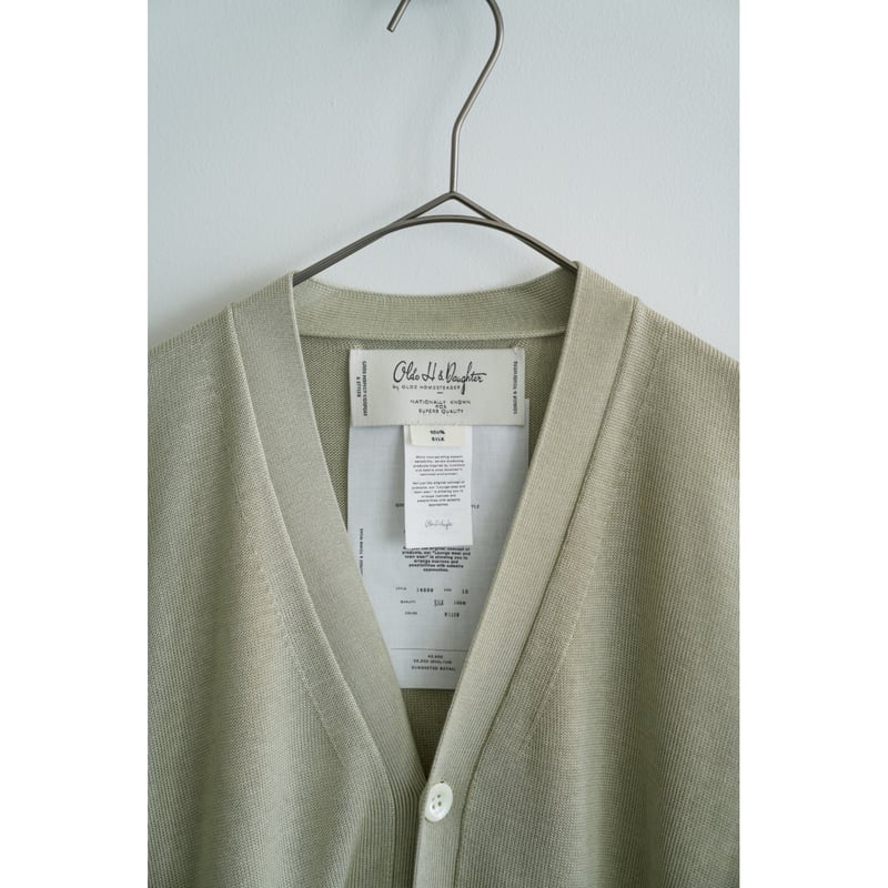 Olde H & Daughter SILK PLAIN STITCH CARDIGAN |