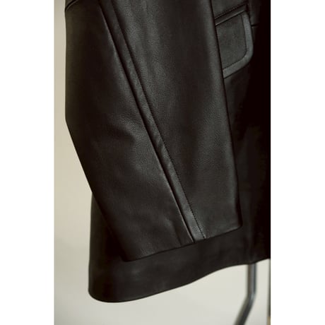 MAATEE&SONS SPANISH LAMB 裏カシミヤ LEATHER HALF COAT