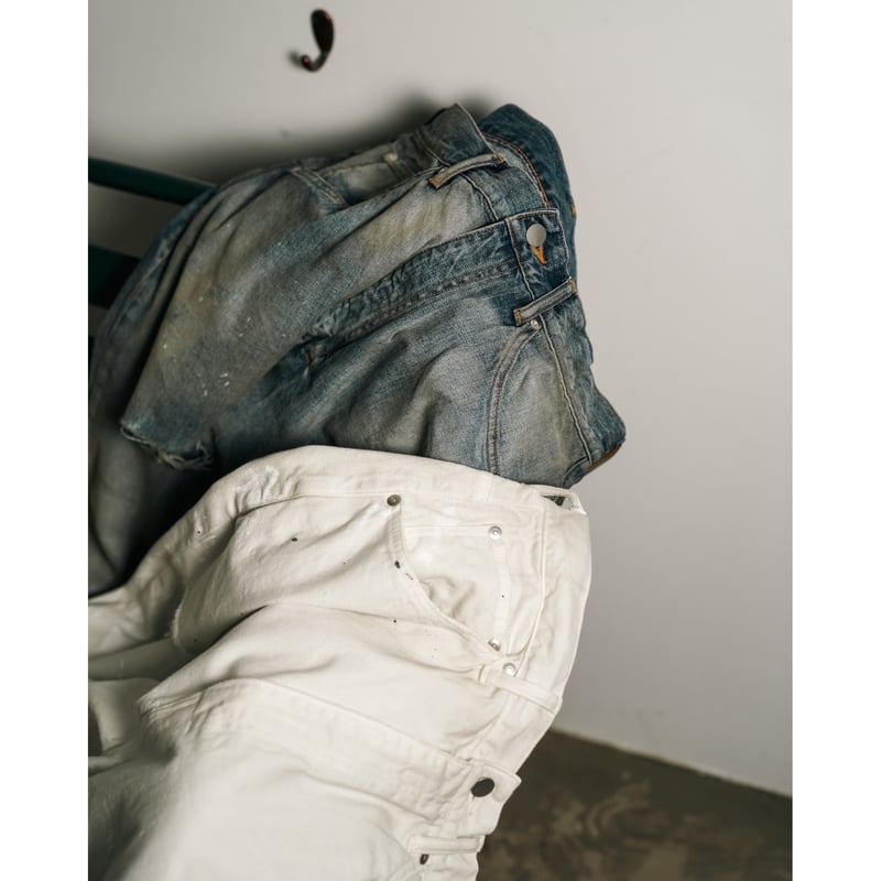 ANCELLM DAMAGE WIDE 5P DENIM PANTS | MusterWerk