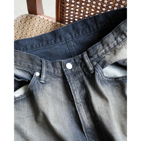 ANCELLM AGING WIDE DENIM 5P PANTS