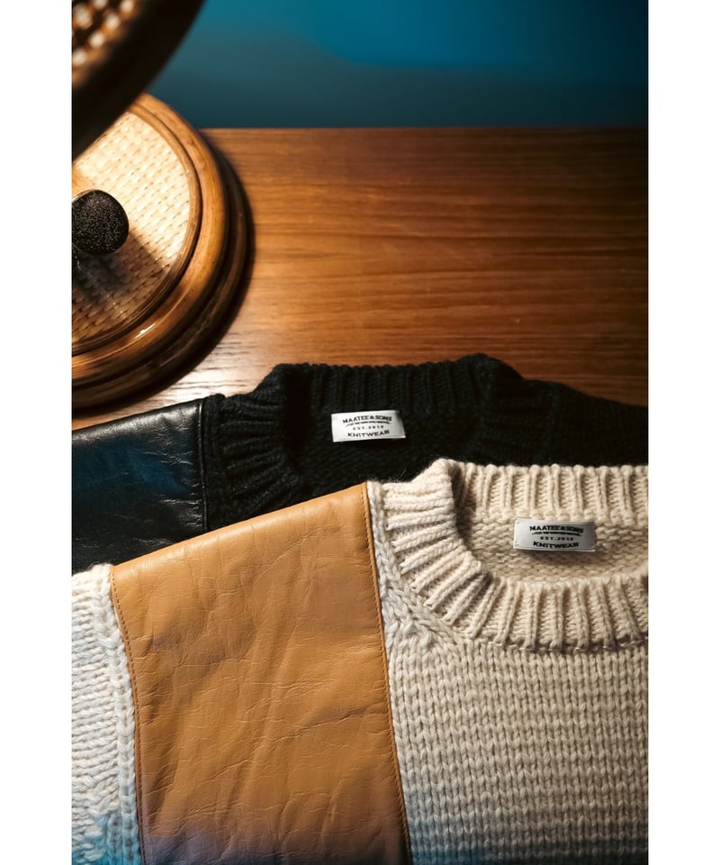 maatee&sons LEATER PATCH P/O SWEATER