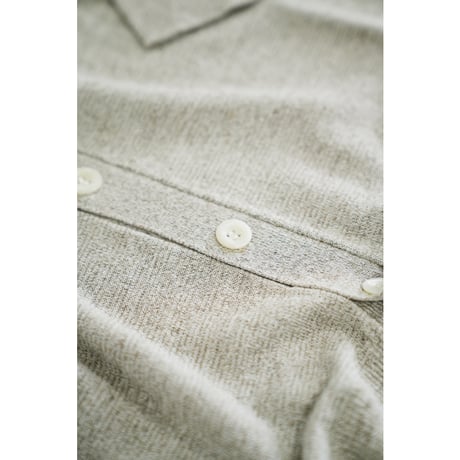 Olde H&Daughter LINEN SILK PLAIN STITCH V NECK C/D