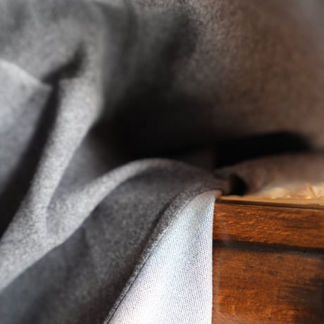 RAKINES Ex. Brushed Moleskin Stand collar shirt