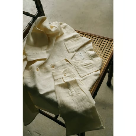 Aquellos Ojos Verdes Ex.Ethnic grosgrain Classic open collar shirt