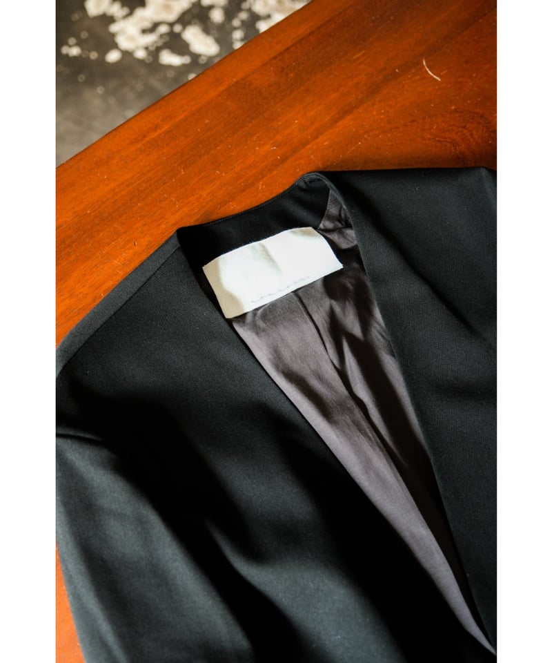 nonnotte Wool Gabardine Draping No Collar N Jac