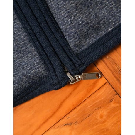 YE OLDE & NEW MAN "RANDONNEUR" WOOL FLEECE HIGH NECK LINER CARDIGAN